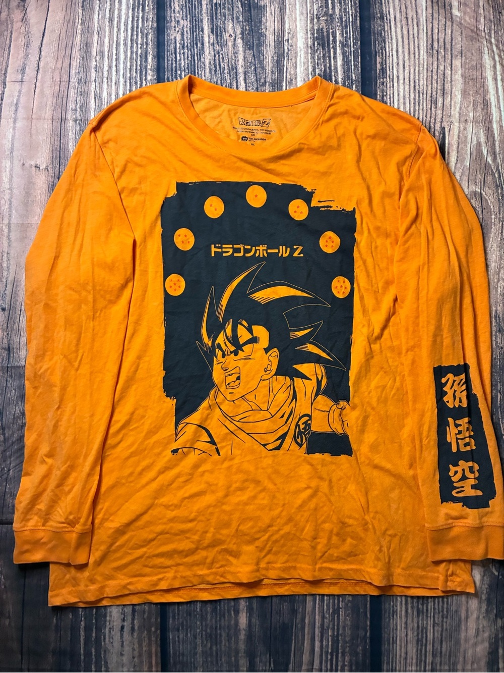 Dragon Ball Z Graphic Long Sleeve Tee - Orange